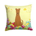 Easter Eggs Irish Terrier Decorative Throw Pillow 14x14 Indoor Outdoor Accent Cushion, Fabric Cover with Insert for Sofa, Bed, Porch & Living Room