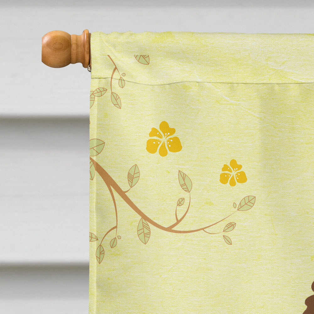 Easter Eggs Irish Water Spaniel House Flag 28x40 Porch Sleeve Pole Decorative Outside Yard Banner Artwork Wall Hanging, Polyester