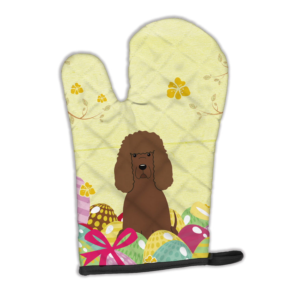 Easter Eggs Irish Water Spaniel Oven Mitt Heat Resistant Thick Oven Mitt for Hot Pans and Oven, Kitchen Mitt Protect Hands, Cooking Baking Glove
