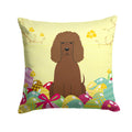 Easter Eggs Irish Water Spaniel Decorative Throw Pillow 14x14 Indoor Outdoor Accent Cushion, Fabric Cover with Insert for Sofa, Bed, Porch & Living Room