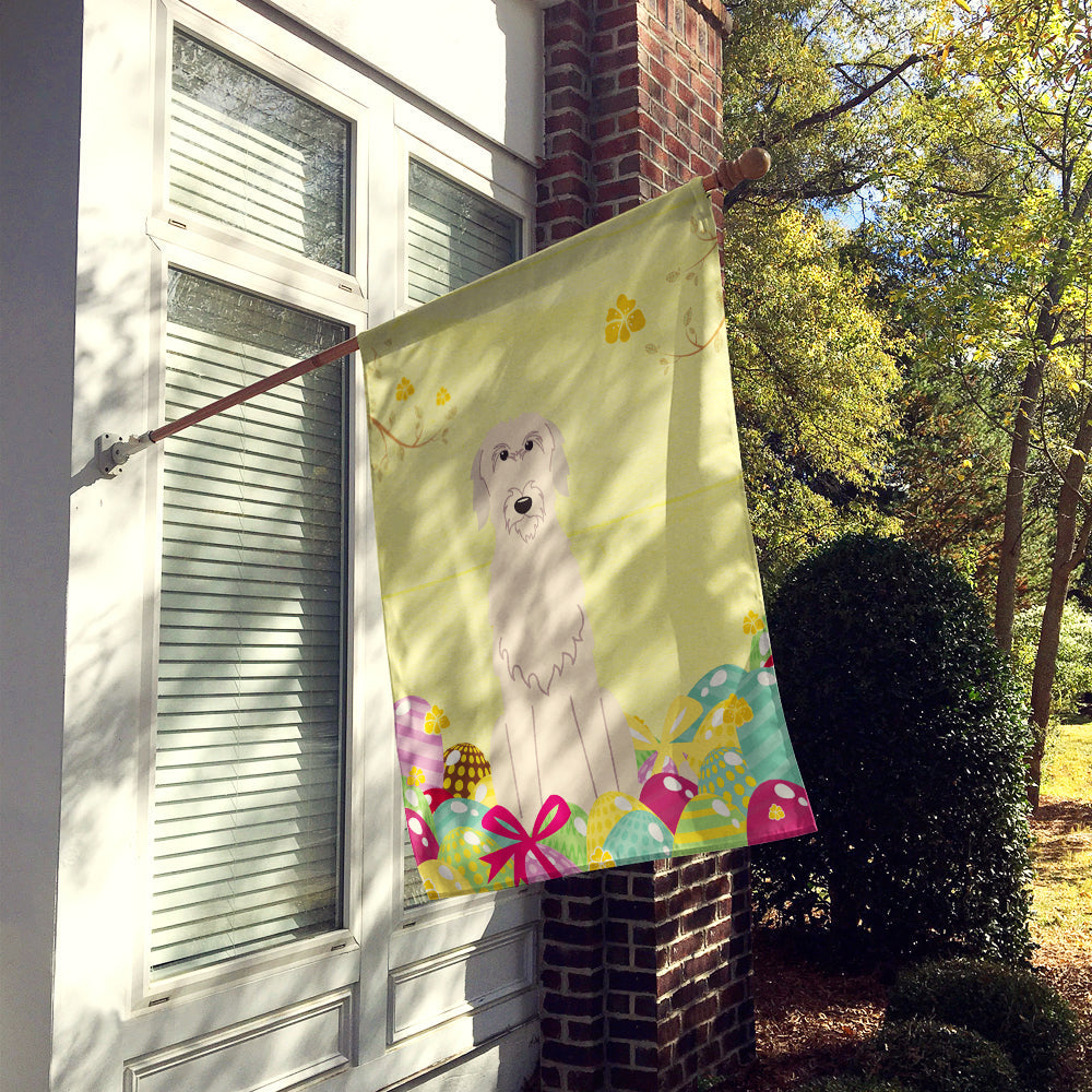Easter Eggs Irish Wolfhound House Flag 28x40 Porch Sleeve Pole Decorative Outside Yard Banner Artwork Wall Hanging, Polyester