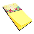 Easter Eggs Poodle White Watercolor Sticky Note Holder Refillable Dispenser Desk Accessory 3x3 Pad Gift