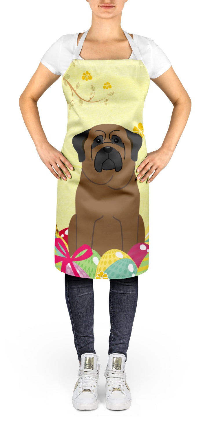 Easter Eggs Bullmastiff Apron Cooking Kitchen Server Baking Crafts Gardening for Adult Women Men, Unisex, Large, Multicolor