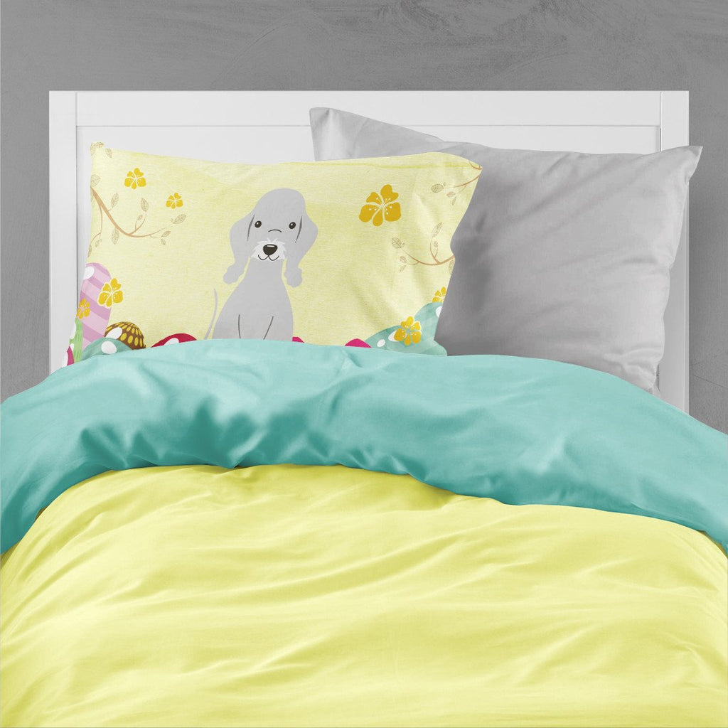 Easter Eggs Bedlington Terrier Blue Standard Pillowcase Lightweight Super Soft Easy Care Decorative Artwork Pillowcase, Standard