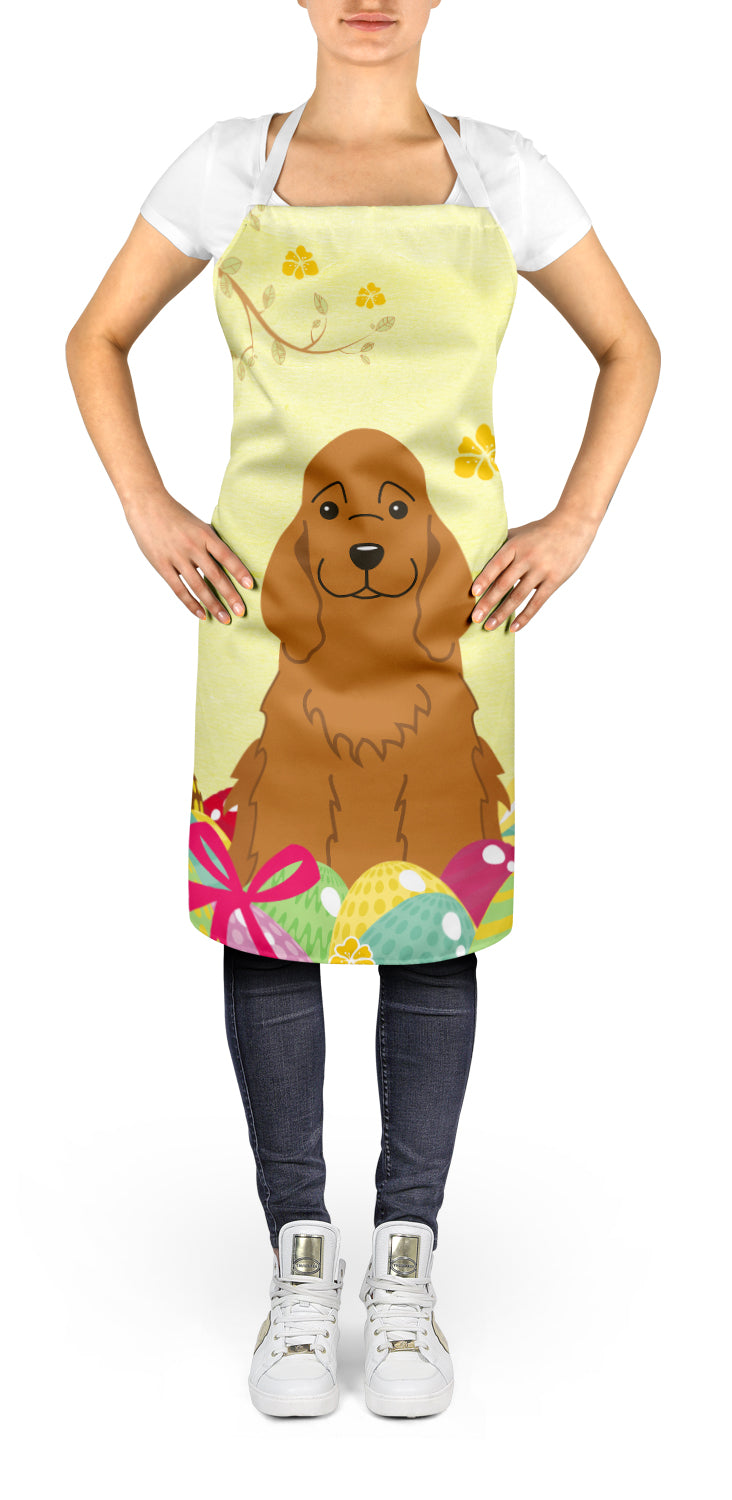 Easter Eggs Cocker Spaniel Red Apron Cooking Kitchen Server Baking Crafts Gardening for Adult Women Men, Unisex, Large, Multicolor