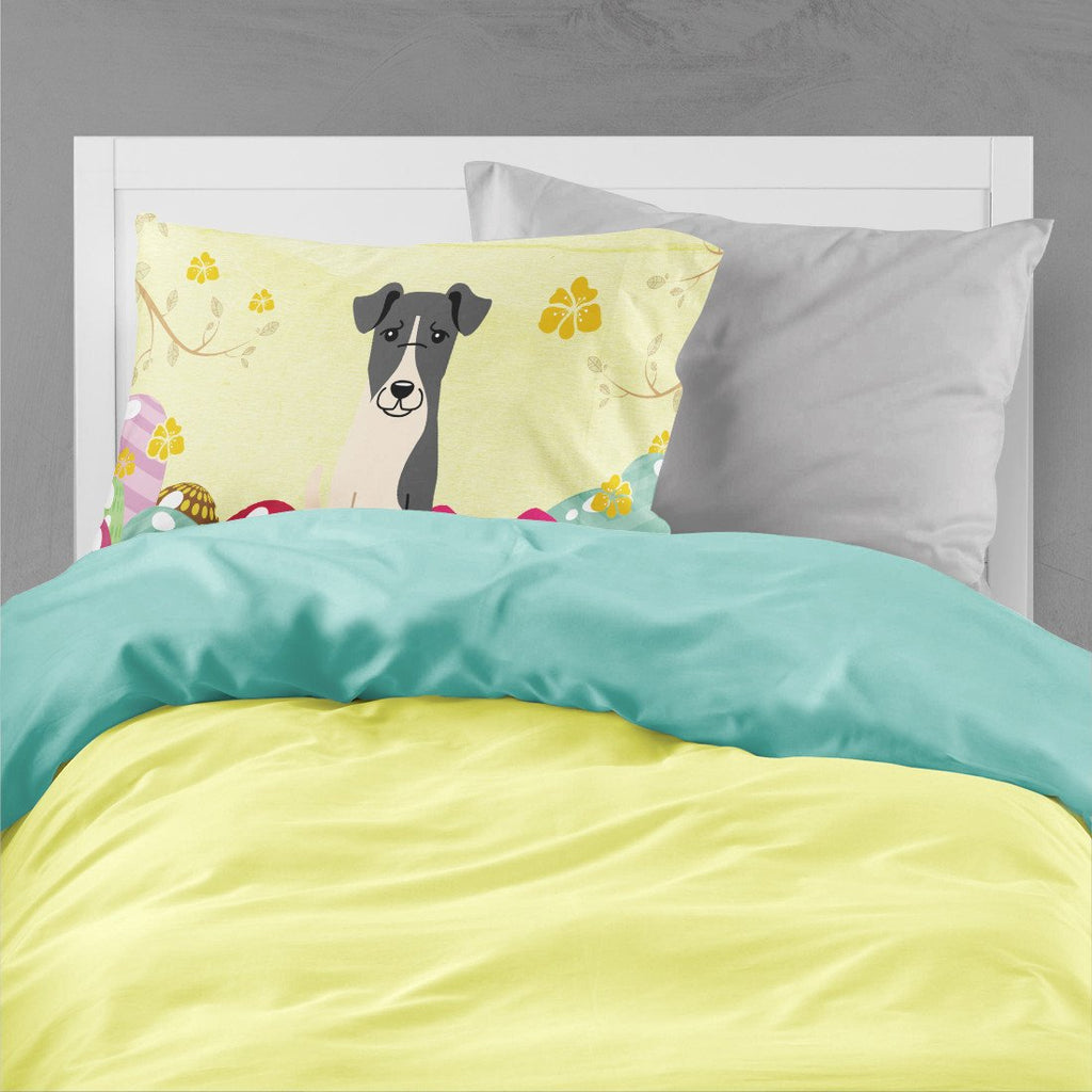Easter Eggs Smooth Fox Terrier Standard Pillowcase Lightweight Super Soft Easy Care Decorative Artwork Pillowcase, Standard