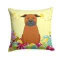 Easter Eggs Chinese Chongqing Dog Decorative Throw Pillow 14x14 Indoor Outdoor Accent Cushion, Fabric Cover with Insert for Sofa, Bed, Porch & Living Room