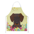 Easter Eggs Wire Haired Dachshund Chocolate Apron Cooking Kitchen Server Baking Crafts Gardening for Adult Women Men, Unisex, Large, Multicolor