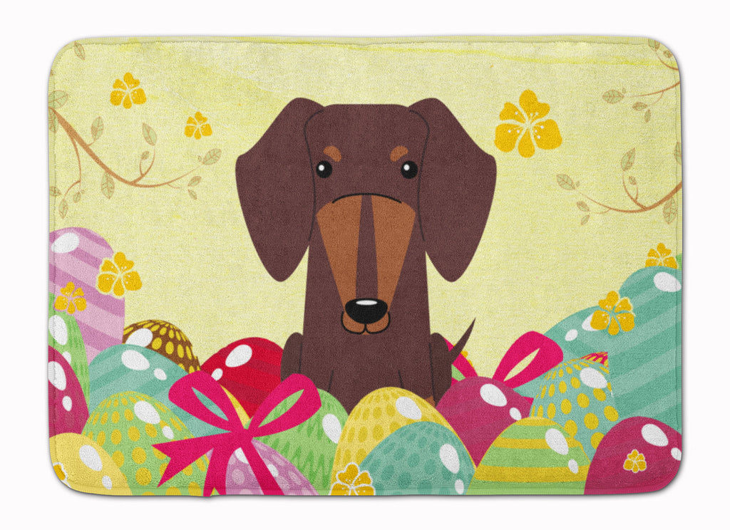 Easter Eggs Dachshund Chocolate Memory Foam Kitchen Mat Machine Washable Anti-Fatigue Cushion Comfort Bath or Kitchen Rug