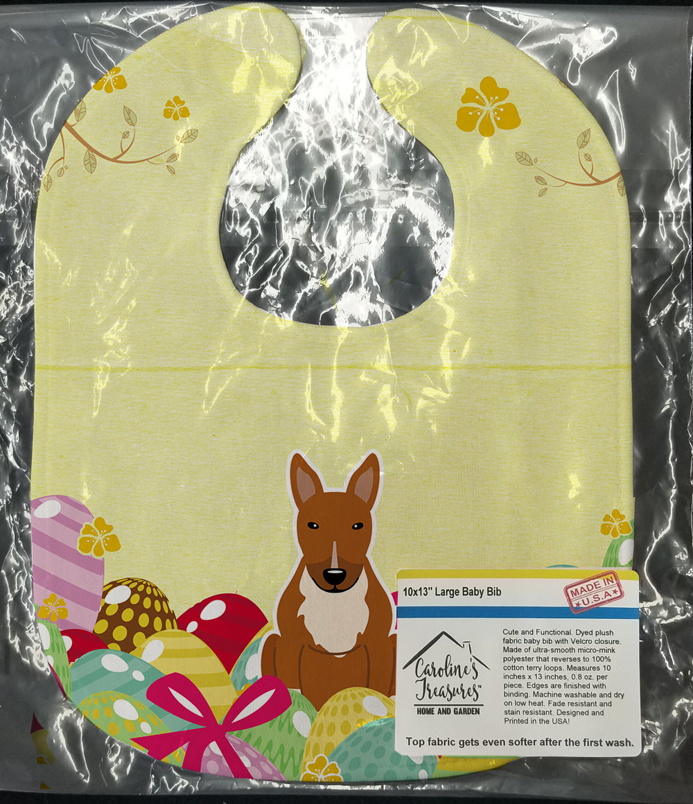 Easter Eggs Bull Terrier Red Baby Bib Easy-Clean Baby Bib Baby Feeding Accessory Baby Mealtime Essential, 10 x 13, Multicolor