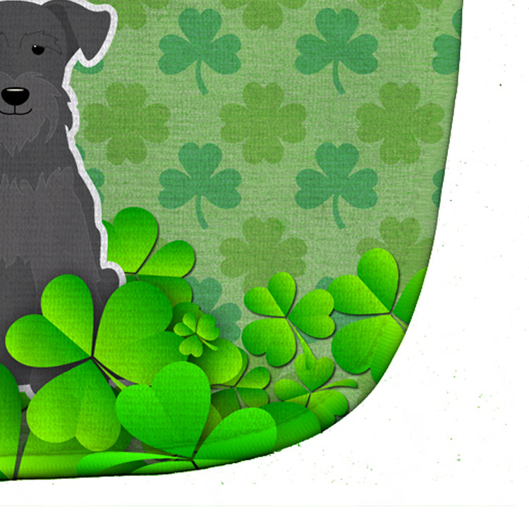 Miniature Schnauzer Black Shamrocks Baby Bib Easy-Clean Baby Bib Baby Feeding Accessory Baby Mealtime Essential, 10 x 13, Multicolor