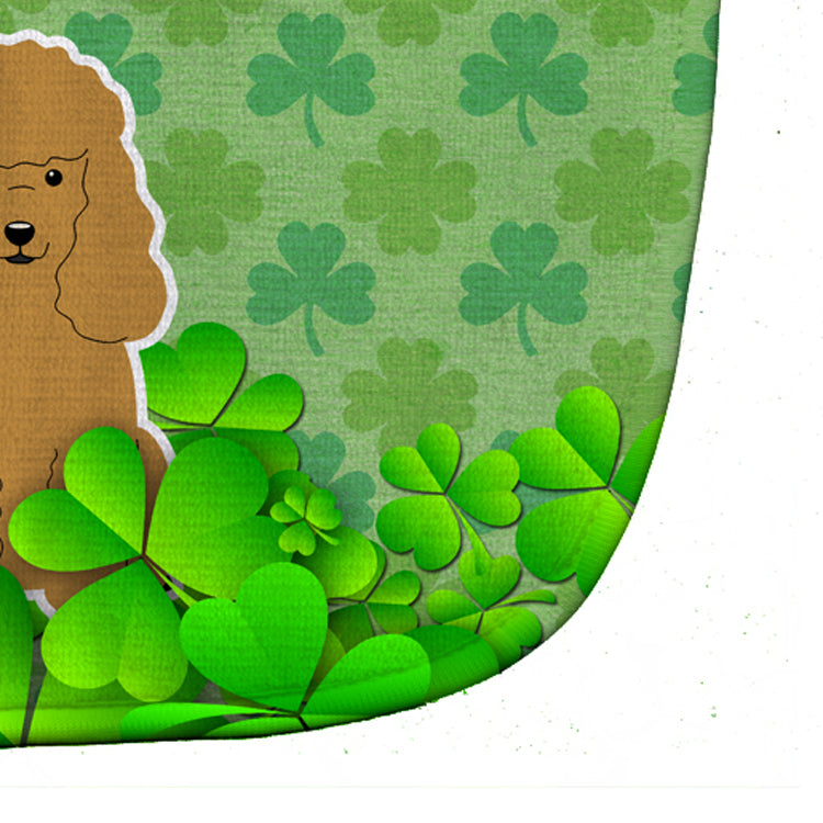 Poodle Tan Shamrocks Baby Bib Easy-Clean Baby Bib Baby Feeding Accessory Baby Mealtime Essential, 10 x 13, Multicolor