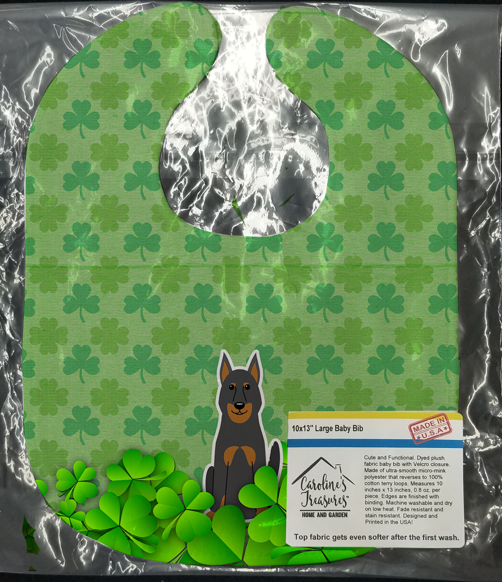 Beauce Shepherd Dog Shamrocks Baby Bib Easy-Clean Baby Bib Baby Feeding Accessory Baby Mealtime Essential, 10 x 13, Multicolor