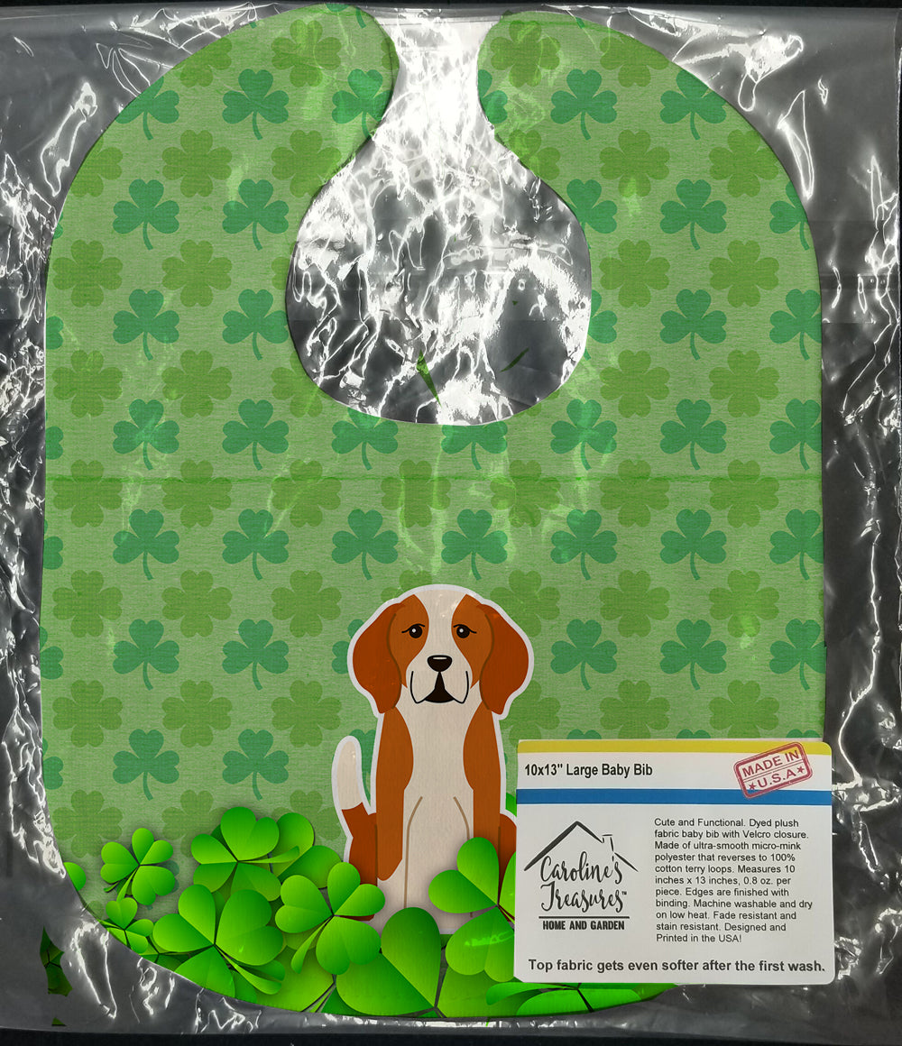 English Foxhound Shamrocks Baby Bib Easy-Clean Baby Bib Baby Feeding Accessory Baby Mealtime Essential, 10 x 13, Multicolor