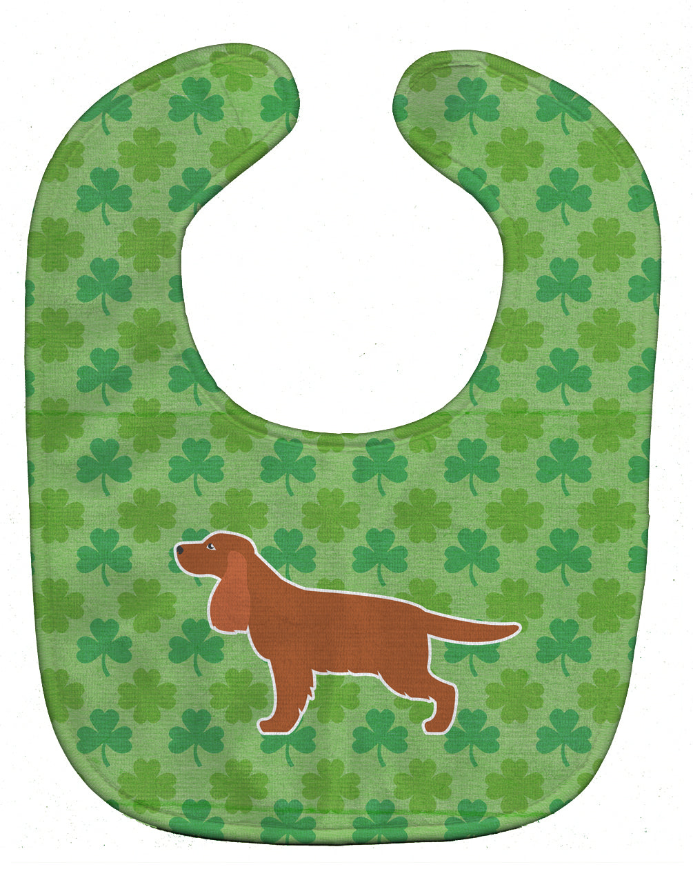 English Cocker Spaniel Shamrocks  Baby Bib Easy-Clean Baby Bib Baby Feeding Accessory Baby Mealtime Essential, 10 x 13, Multicolor