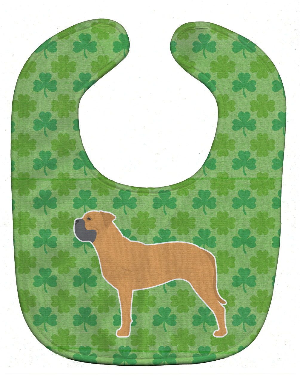 Bullmastiff Shamrocks  Baby Bib Easy-Clean Baby Bib Baby Feeding Accessory Baby Mealtime Essential, 10 x 13, Multicolor