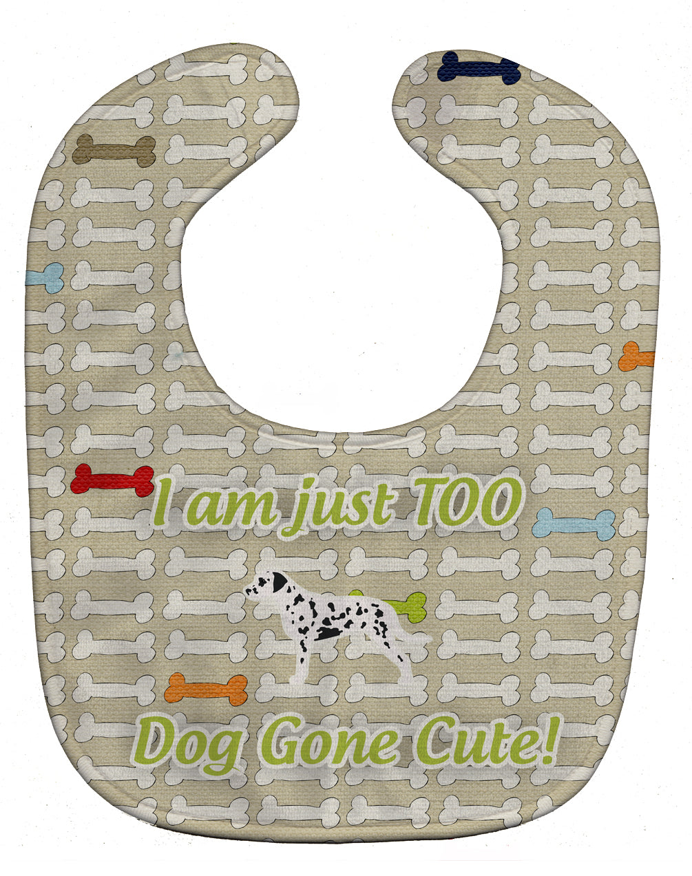 Dalmatian Dog Gone Cute Baby Bib Easy-Clean Baby Bib Baby Feeding Accessory Baby Mealtime Essential, 10 x 13, Multicolor