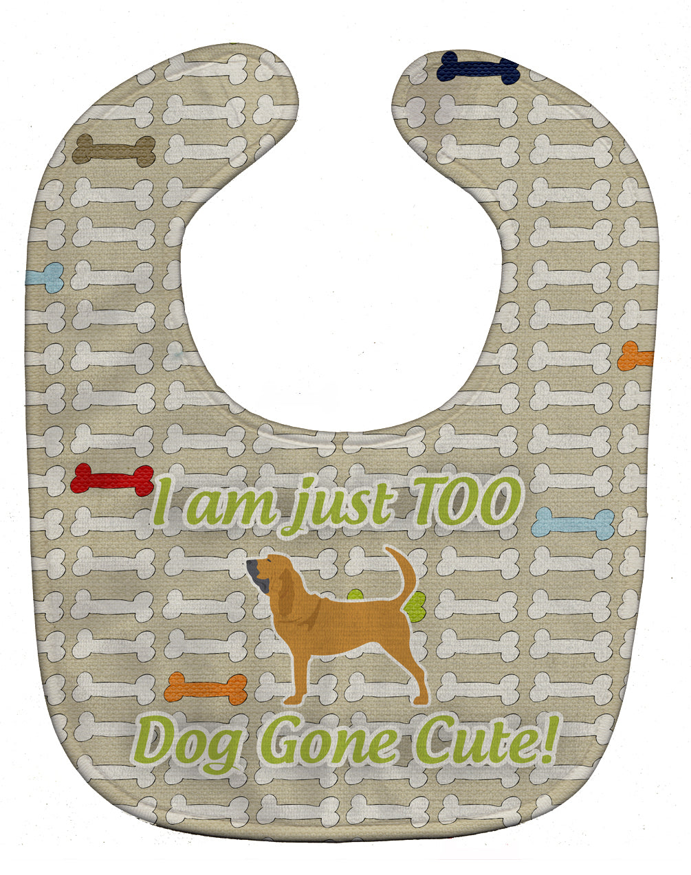 Bloodhound Dog Gone Cute Baby Bib Easy-Clean Baby Bib Baby Feeding Accessory Baby Mealtime Essential, 10 x 13, Multicolor