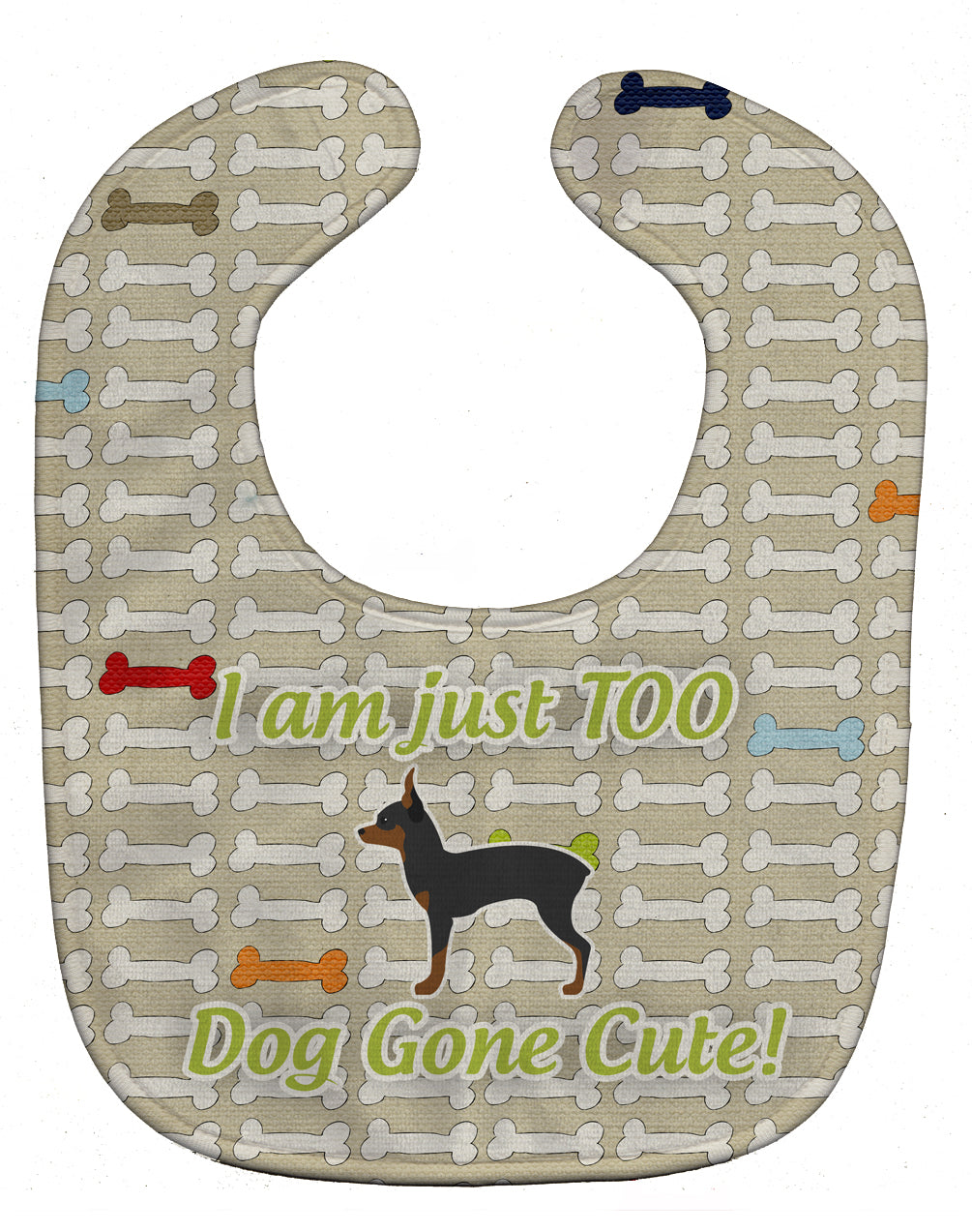 Toy Fox Terrier Dog Gone Cute Baby Bib Easy-Clean Baby Bib Baby Feeding Accessory Baby Mealtime Essential, 10 x 13, Multicolor