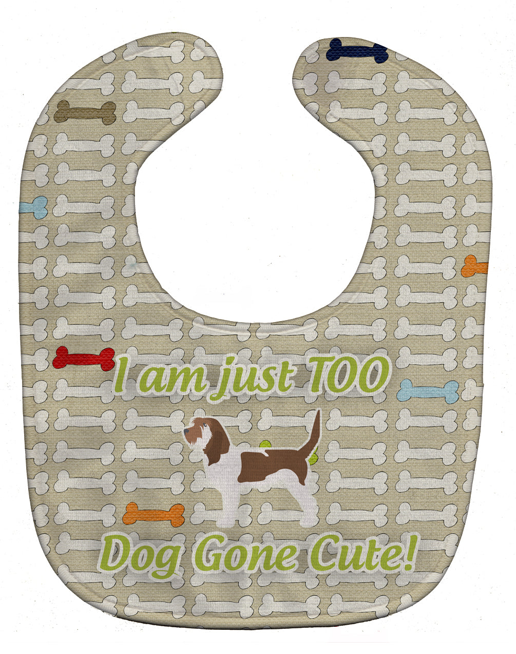 Grand Basset Griffon Vendeen Dog Gone Cute Baby Bib Easy-Clean Baby Bib Baby Feeding Accessory Baby Mealtime Essential, 10 x 13, Multicolor
