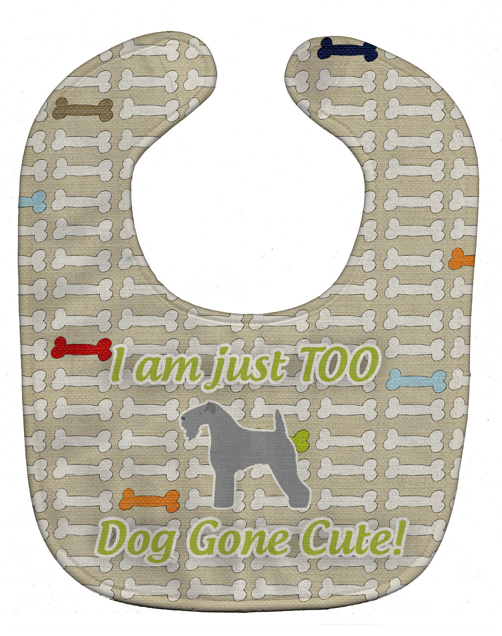 Kerry Blue Terrier Dog Gone Cute Baby Bib Easy-Clean Baby Bib Baby Feeding Accessory Baby Mealtime Essential, 10 x 13, Multicolor