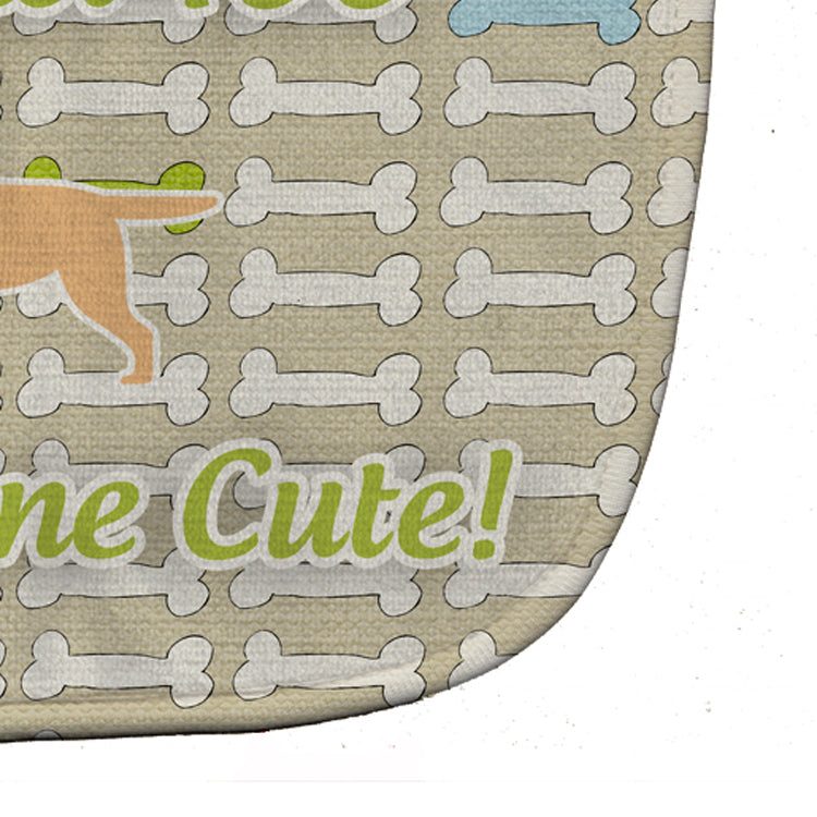 Yellow Labrador Retriever Dog Gone Cute Baby Bib Easy-Clean Baby Bib Baby Feeding Accessory Baby Mealtime Essential, 10 x 13, Multicolor