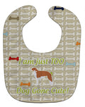 Borzoi Russian Greyhound Dog Gone Cute Baby Bib Easy-Clean Baby Bib Baby Feeding Accessory Baby Mealtime Essential, 10 x 13, Multicolor