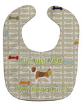 Beagle Dog Gone Cute Baby Bib Easy-Clean Baby Bib Baby Feeding Accessory Baby Mealtime Essential, 10 x 13, Multicolor