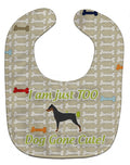German Pinscher Dog Gone Cute Baby Bib Easy-Clean Baby Bib Baby Feeding Accessory Baby Mealtime Essential, 10 x 13, Multicolor