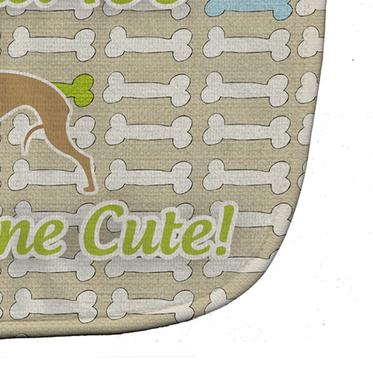 Italian Greyhound Dog Gone Cute Baby Bib Easy-Clean Baby Bib Baby Feeding Accessory Baby Mealtime Essential, 10 x 13, Multicolor