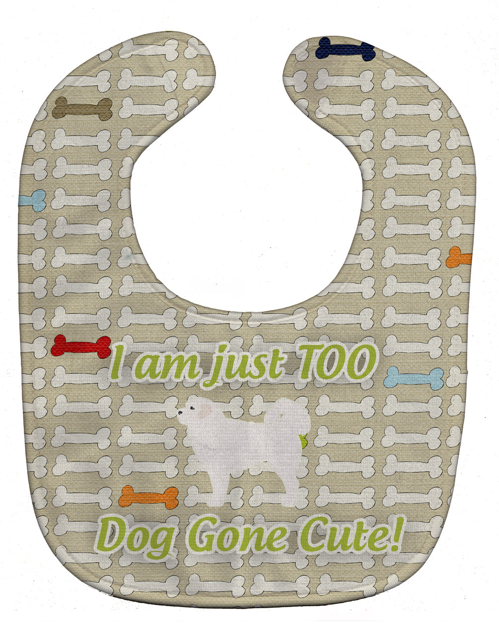 Polish Tatra Sheepdog Dog Gone Cute Baby Bib Easy-Clean Baby Bib Baby Feeding Accessory Baby Mealtime Essential, 10 x 13, Multicolor