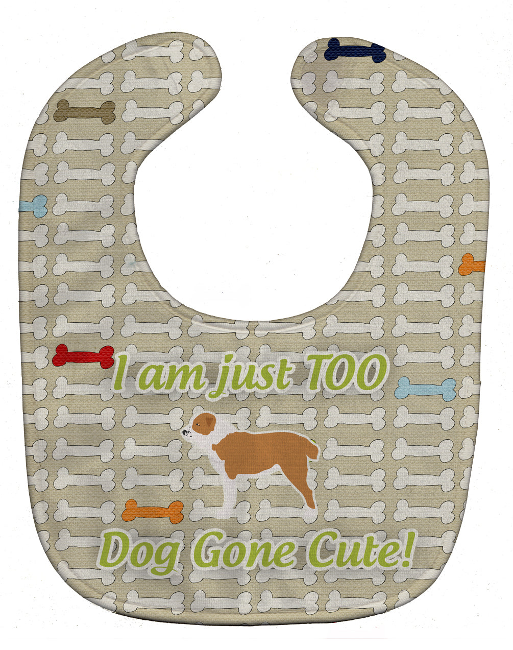Central Asian Shepherd Dog Dog Gone Cute Baby Bib Easy-Clean Baby Bib Baby Feeding Accessory Baby Mealtime Essential, 10 x 13, Multicolor