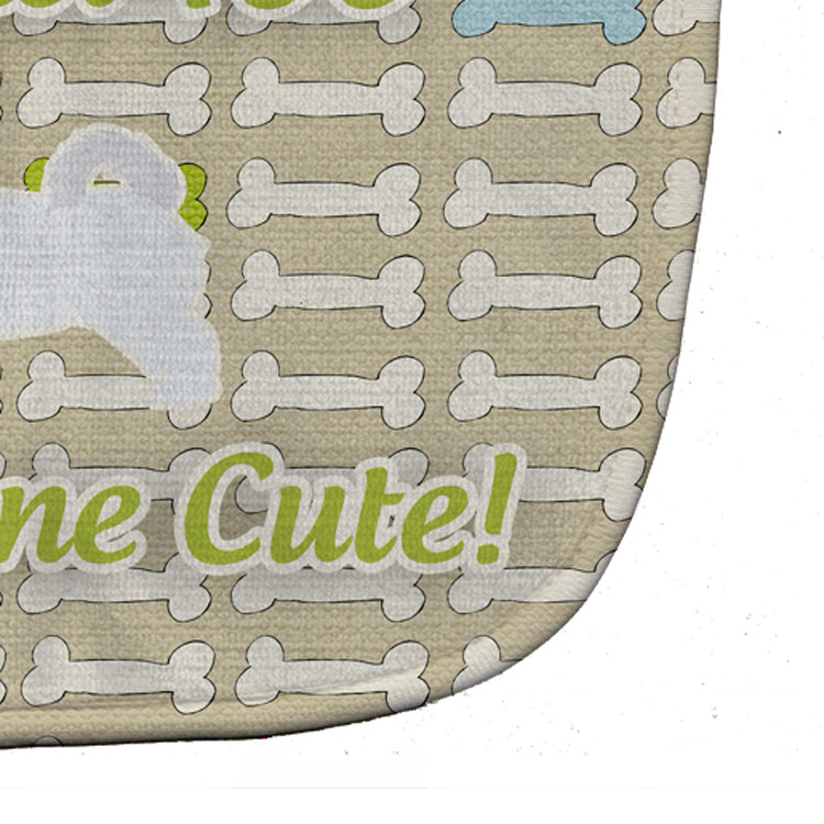 Maltese Dog Gone Cute Baby Bib Easy-Clean Baby Bib Baby Feeding Accessory Baby Mealtime Essential, 10 x 13, Multicolor