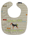 Airedale Terrier Dog Gone Cute Baby Bib Easy-Clean Baby Bib Baby Feeding Accessory Baby Mealtime Essential, 10 x 13, Multicolor