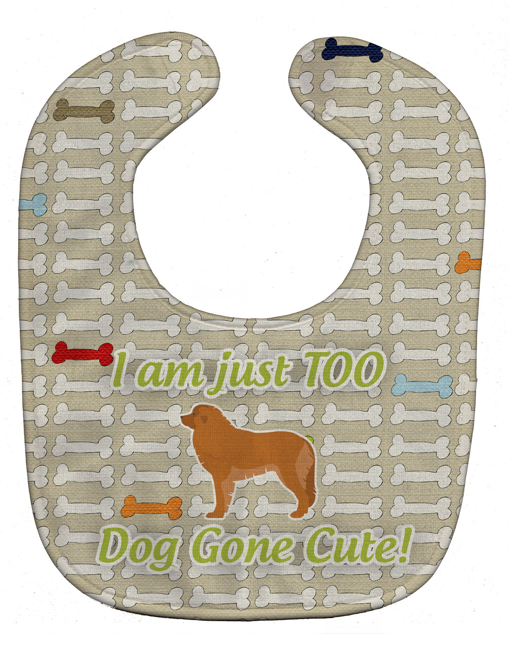 Leonberger Dog Gone Cute Baby Bib Easy-Clean Baby Bib Baby Feeding Accessory Baby Mealtime Essential, 10 x 13, Multicolor