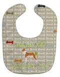 Basenji Dog Gone Cute Baby Bib Easy-Clean Baby Bib Baby Feeding Accessory Baby Mealtime Essential, 10 x 13, Multicolor