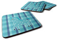 Unicorn in Plaid Foam Coasters Set of 4 Cup Coasters for Indoor Outdoor, Tabletop Protection, Anti Slip, Mouse pad Material