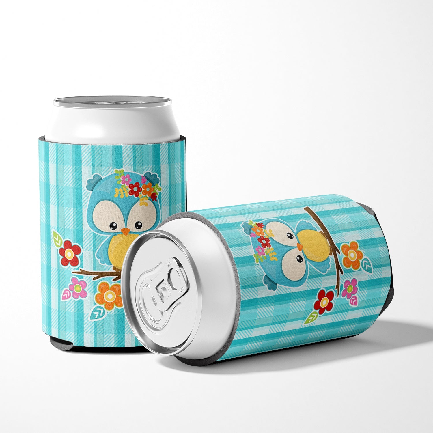 Blue Bird Can or Bottle Hugger Cooler Sleeve for Standard 12 oz Cans, Insulated Foam Beer & Soda Can Hugger Reusable
