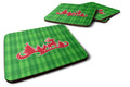 Christmas Tree Reindeer Green Foam Coasters Set of 4 Cup Coasters for Indoor Outdoor, Tabletop Protection, Anti Slip, Mouse pad Material