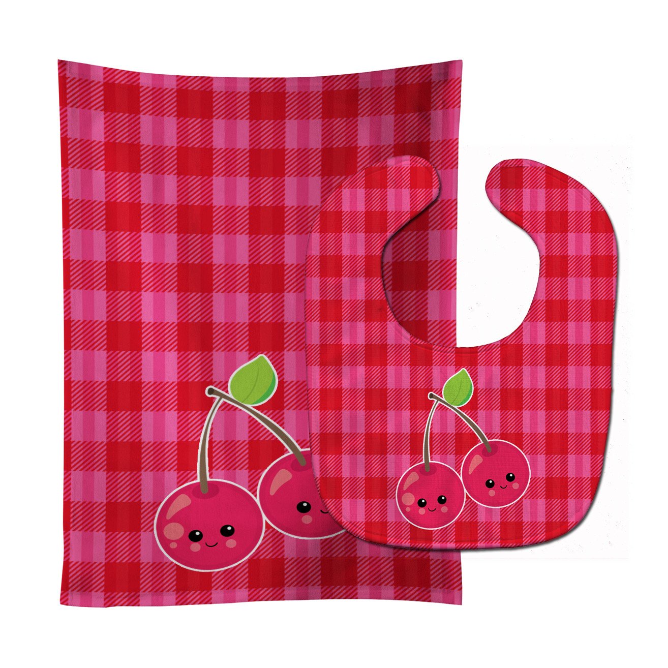 Cherry Faces Baby Bib & Burp Cloth Easy-Clean Baby Bib Baby Feeding Accessory Baby Mealtime Essential