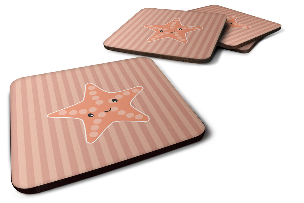 Starfish Foam Coasters Set of 4 Cup Coasters for Indoor Outdoor, Tabletop Protection, Anti Slip, Mouse pad Material