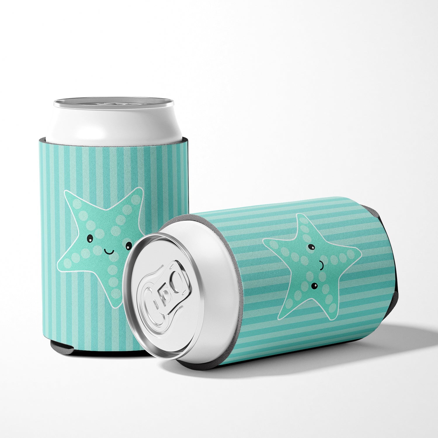 Starfish Can or Bottle Hugger Cooler Sleeve for Standard 12 oz Cans, Insulated Foam Beer & Soda Can Hugger Reusable