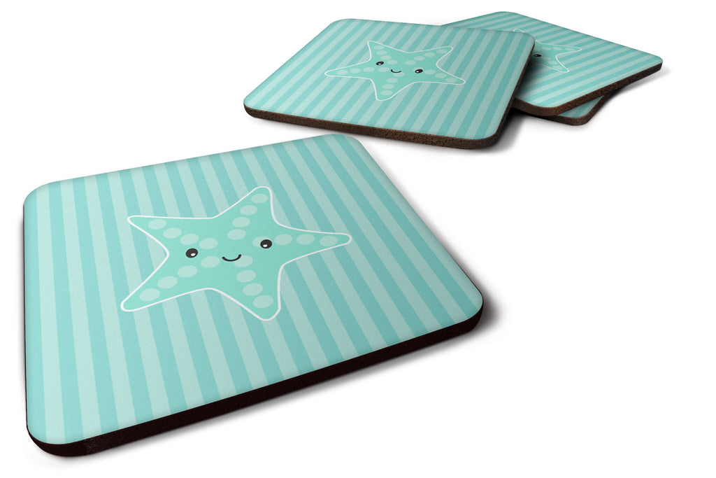 Starfish Foam Coasters Set of 4 Cup Coasters for Indoor Outdoor, Tabletop Protection, Anti Slip, Mouse pad Material