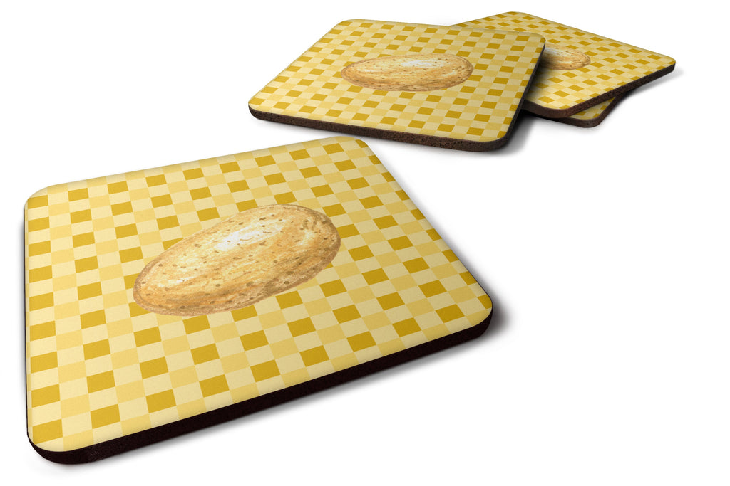 Potato on Basketweave Foam Coasters Set of 4 Cup Coasters for Indoor Outdoor, Tabletop Protection, Anti Slip, Mouse pad Material