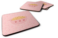 Cookie Dough Pink Foam Coasters Set of 4 Cup Coasters for Indoor Outdoor, Tabletop Protection, Anti Slip, Mouse pad Material