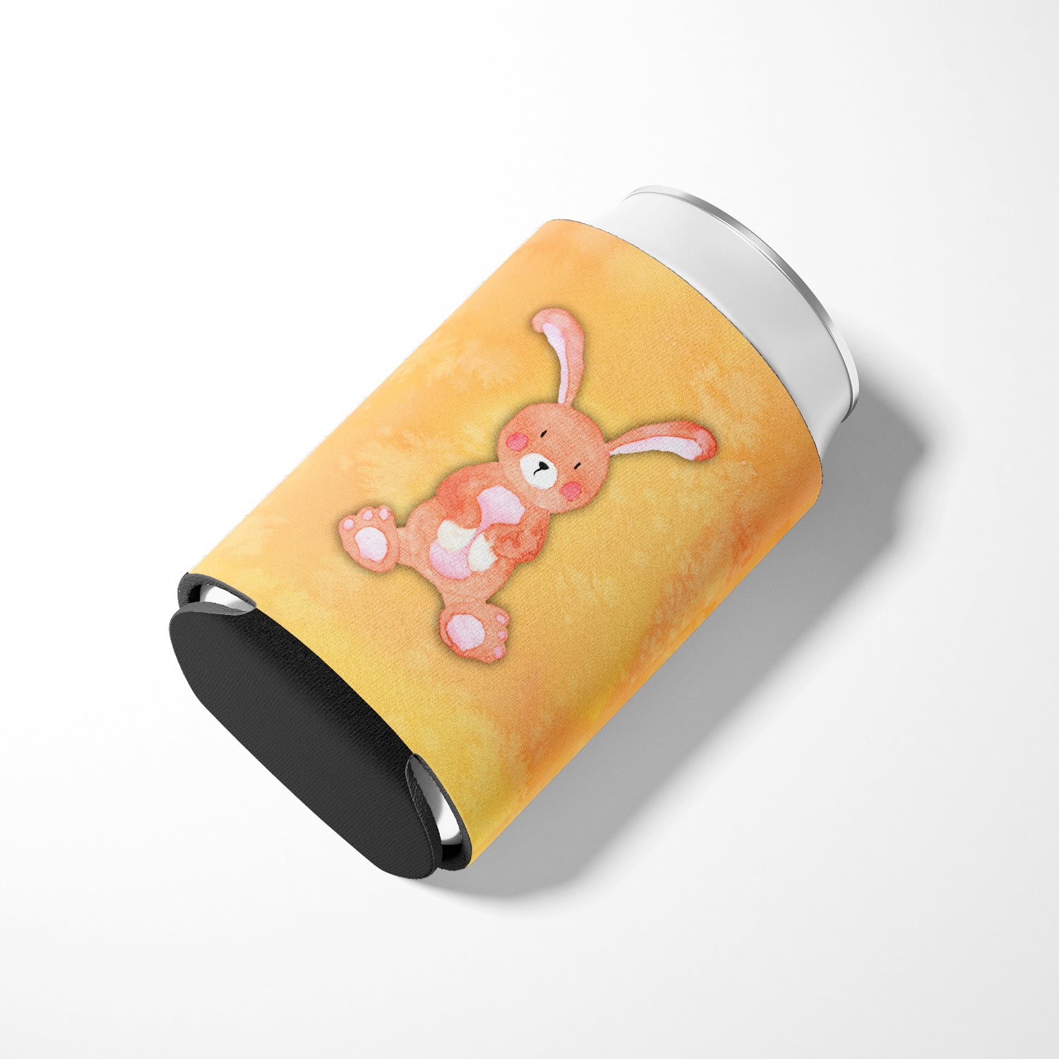 Rabbit Watercolor Can or Bottle Hugger Cooler Sleeve for Standard 12 oz Cans, Insulated Foam Beer & Soda Can Hugger Reusable