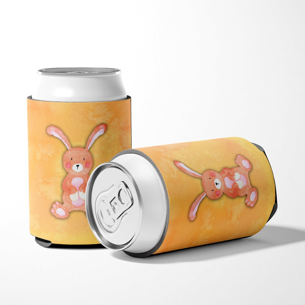 Rabbit Watercolor Can or Bottle Hugger Cooler Sleeve for Standard 12 oz Cans, Insulated Foam Beer & Soda Can Hugger Reusable