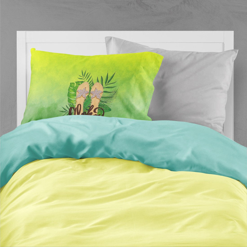 Aloha Flip Flops Standard Pillowcase Lightweight Super Soft Easy Care Decorative Artwork Pillowcase, Standard
