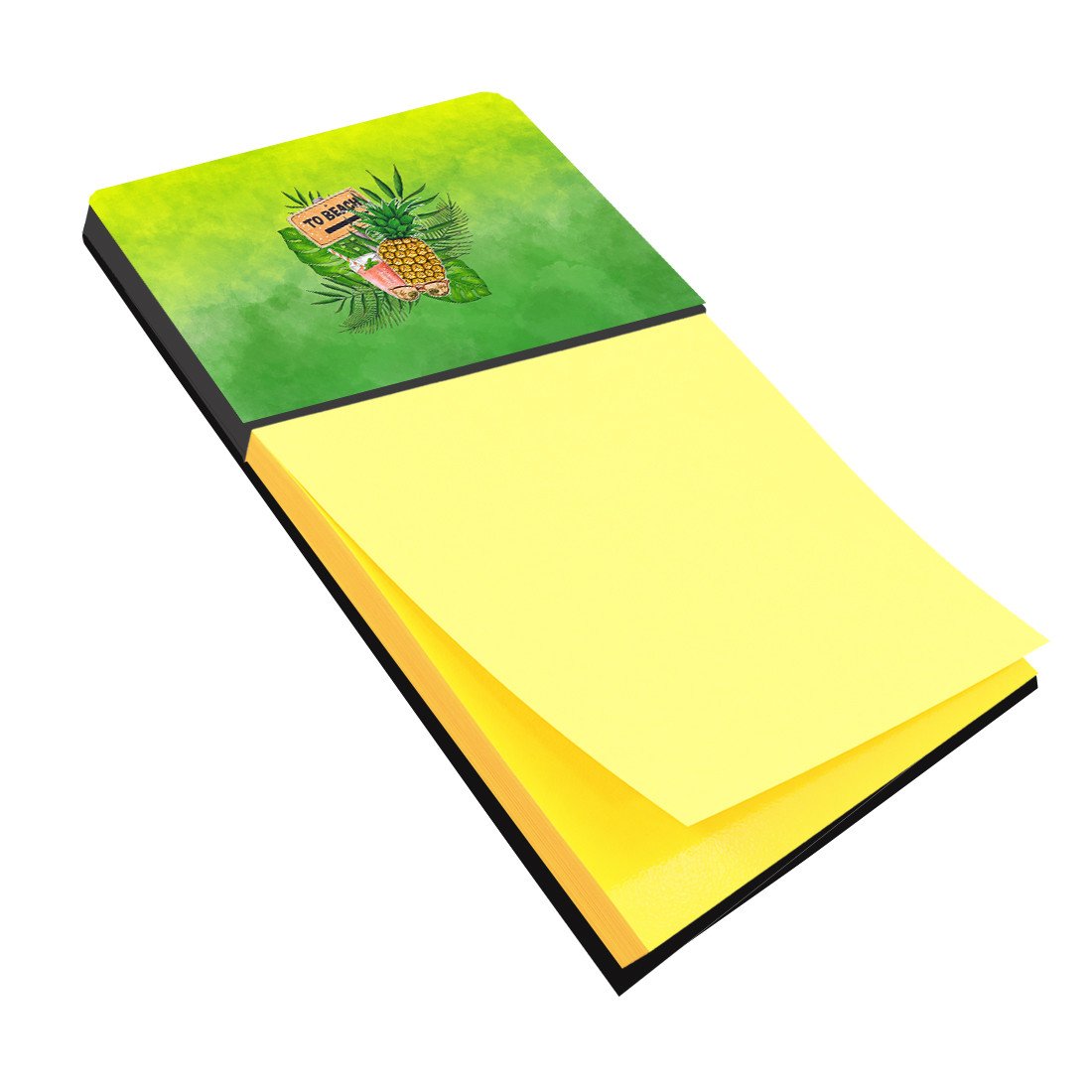 To the Beach Summer Watercolor Sticky Note Holder Refillable Dispenser Desk Accessory 3x3 Pad Gift