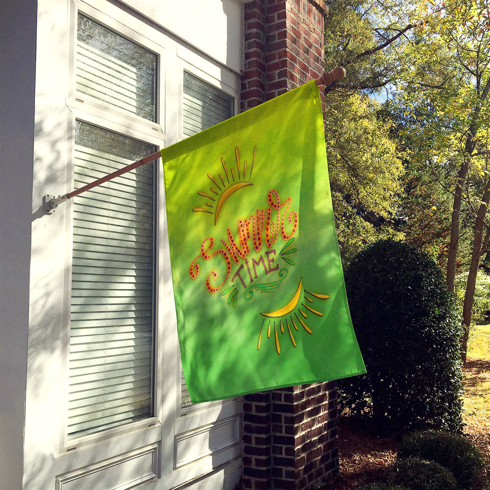 Summer Time House Flag 28x40 Porch Sleeve Pole Decorative Outside Yard Banner Artwork Wall Hanging, Polyester